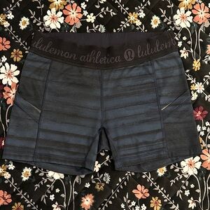 lululemon athletica Women's Striped Navy Shorts